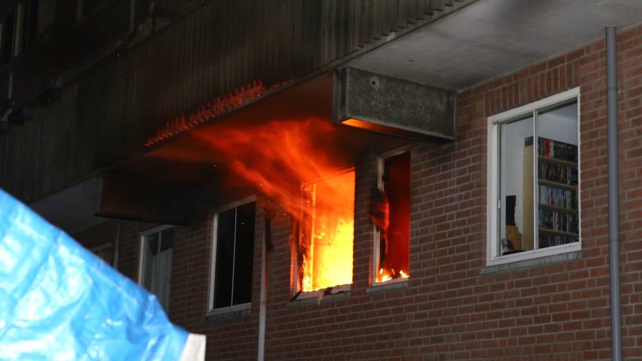 Hoe het vuur kon ontstaan, is nog niet bekend. (Foto: Sander van Gils/SQ Vision)