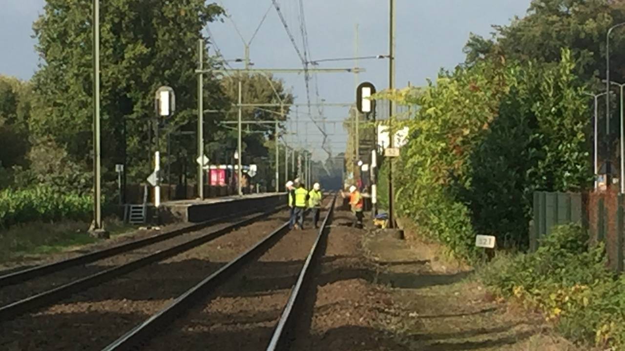 Medewerkers van ProRail repareren het spoor bij Vught. Foto: Bart Meesters, Meesters Multi Media