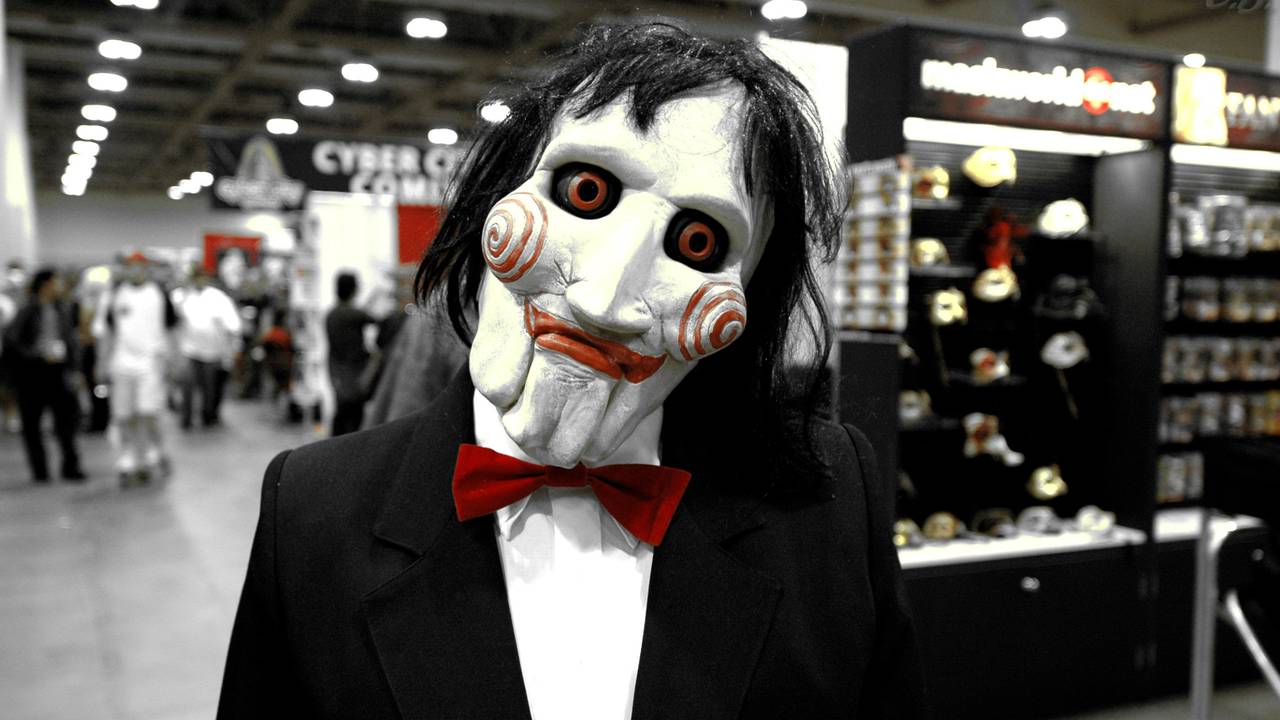 Het masker, bekend van de film 'Saw' (foto: Flickr).