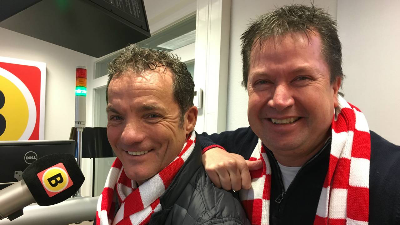 John de Bever en zijn platenbaas Adri van den Berk