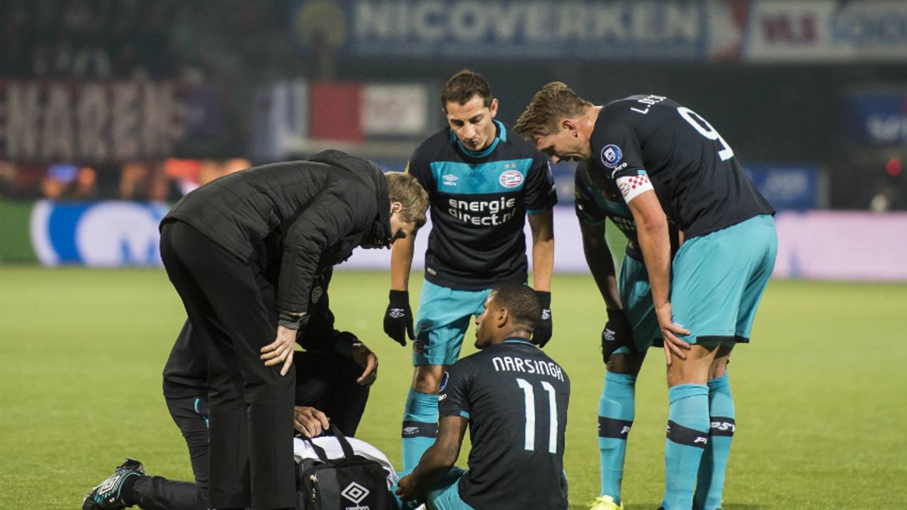 Luciano Narsingh raakte tegen Sparta geblesseerd