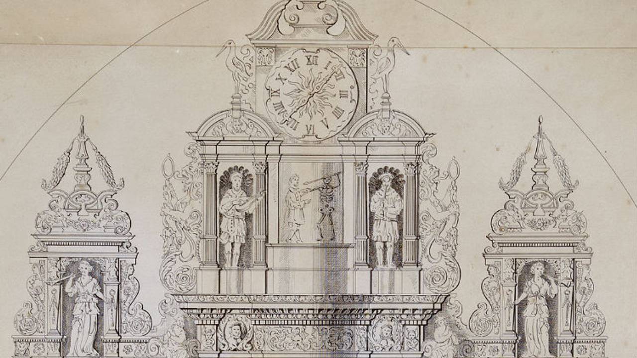 De pentekening van het Bossche orgel. (Foto: Albertine Dijkema)