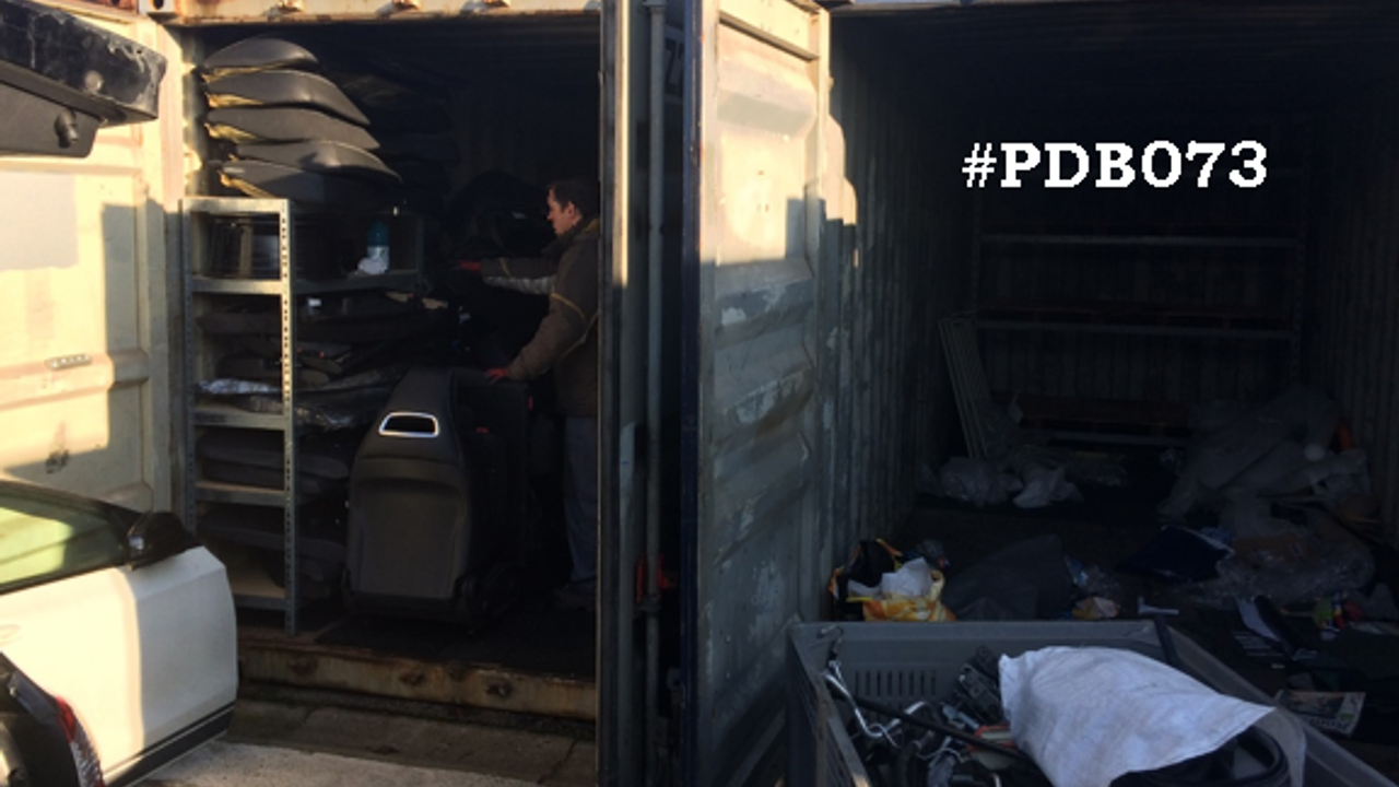 De zeecontainers in Rotterdam