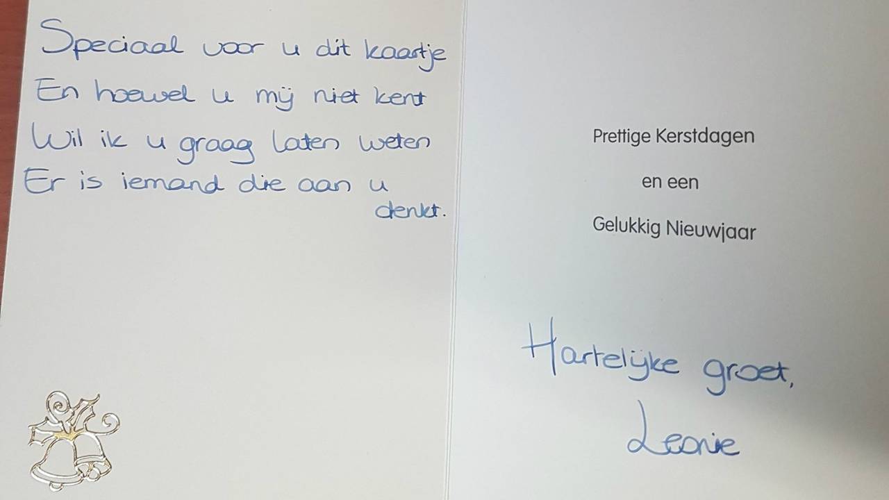 De boodschap van Leonie aan de eenzame ouderen.