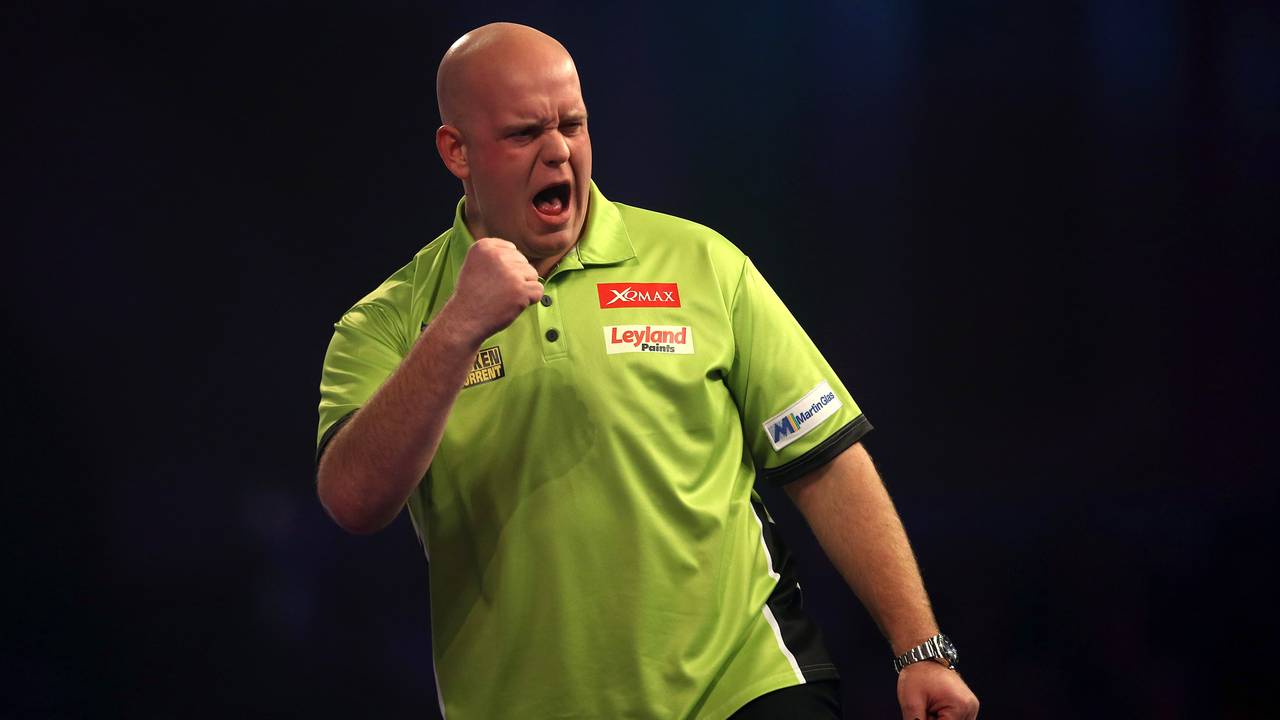 Michael van Gerwen: even rust (foto:archief).