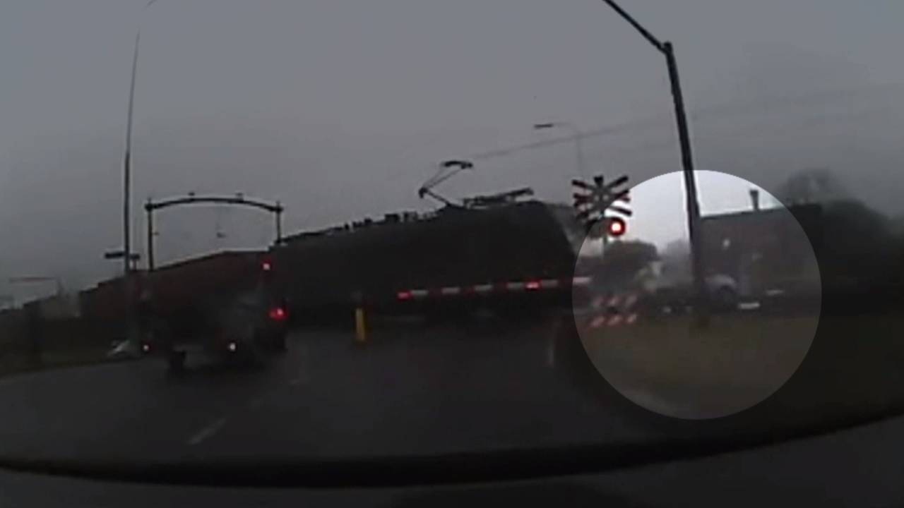 Het moment vlak voor de botsing.