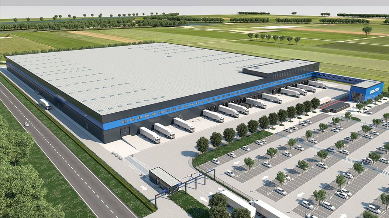 Een impressie van de huidige nieuwbouw van Bol.com in Waalwijk