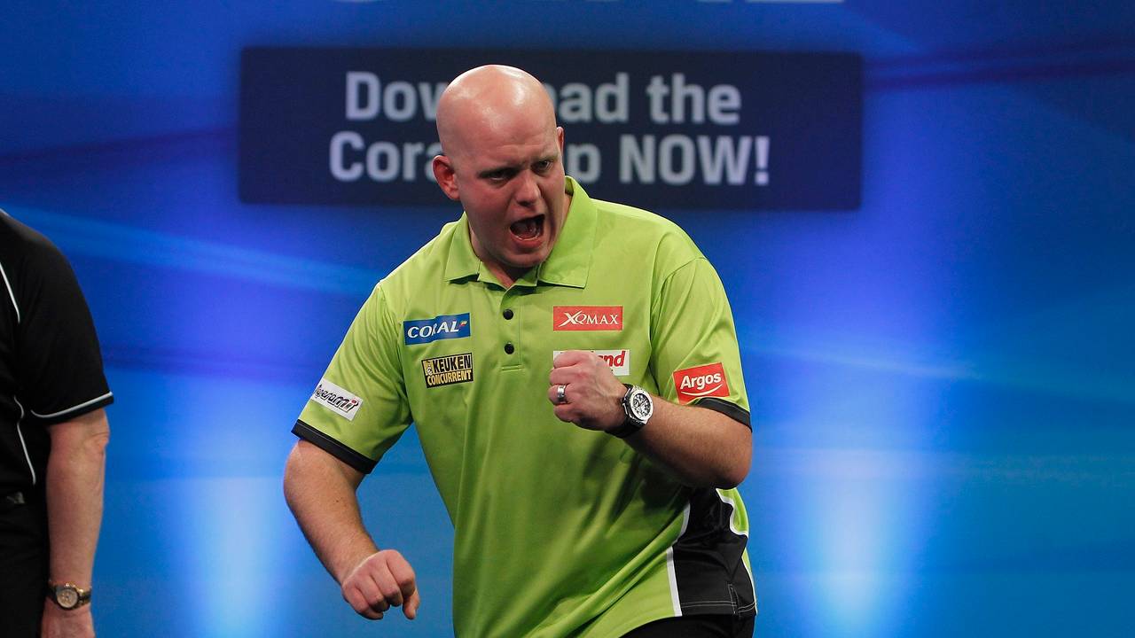 Michael van Gerwen gooide vrijdag twee negendarters (foto: PDC)