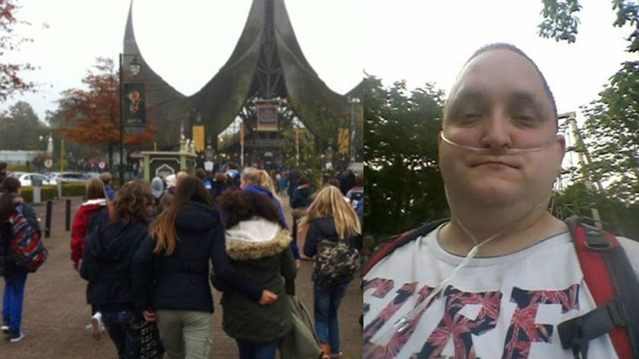 Bas van den Dikkenberg met zuurstoftank