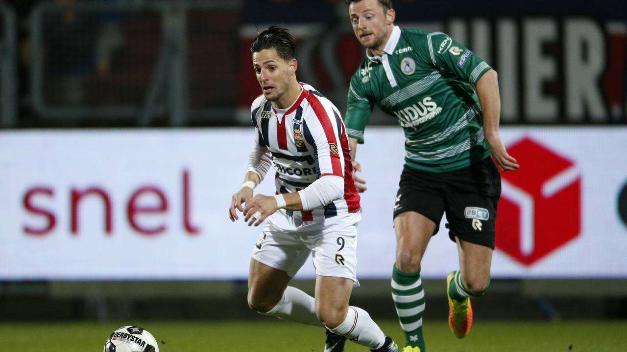 Fran Sol scoorde de openingstreffer voor Willem II. (Foto: VI Images)