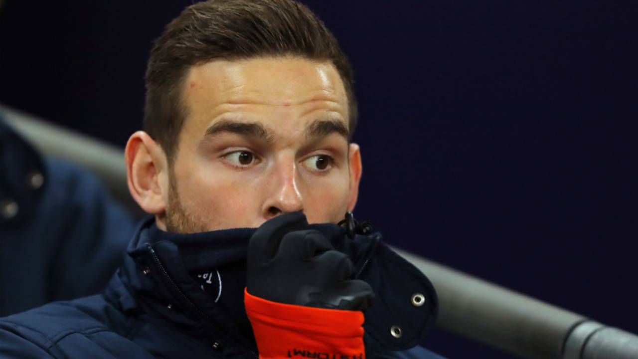 Vincent Janssen op de bank bij Spurs (foto: VI Images)