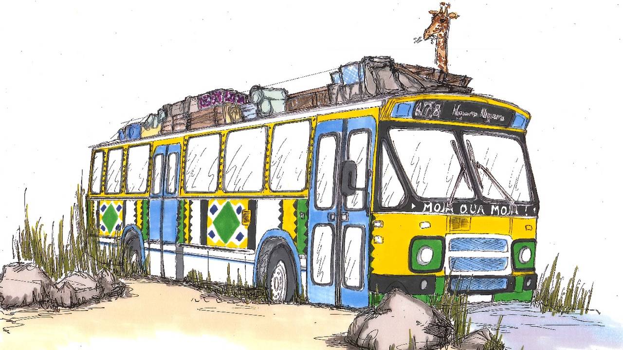 Een schets van het nieuwe giraffenverblijf (Bron: Libéma)