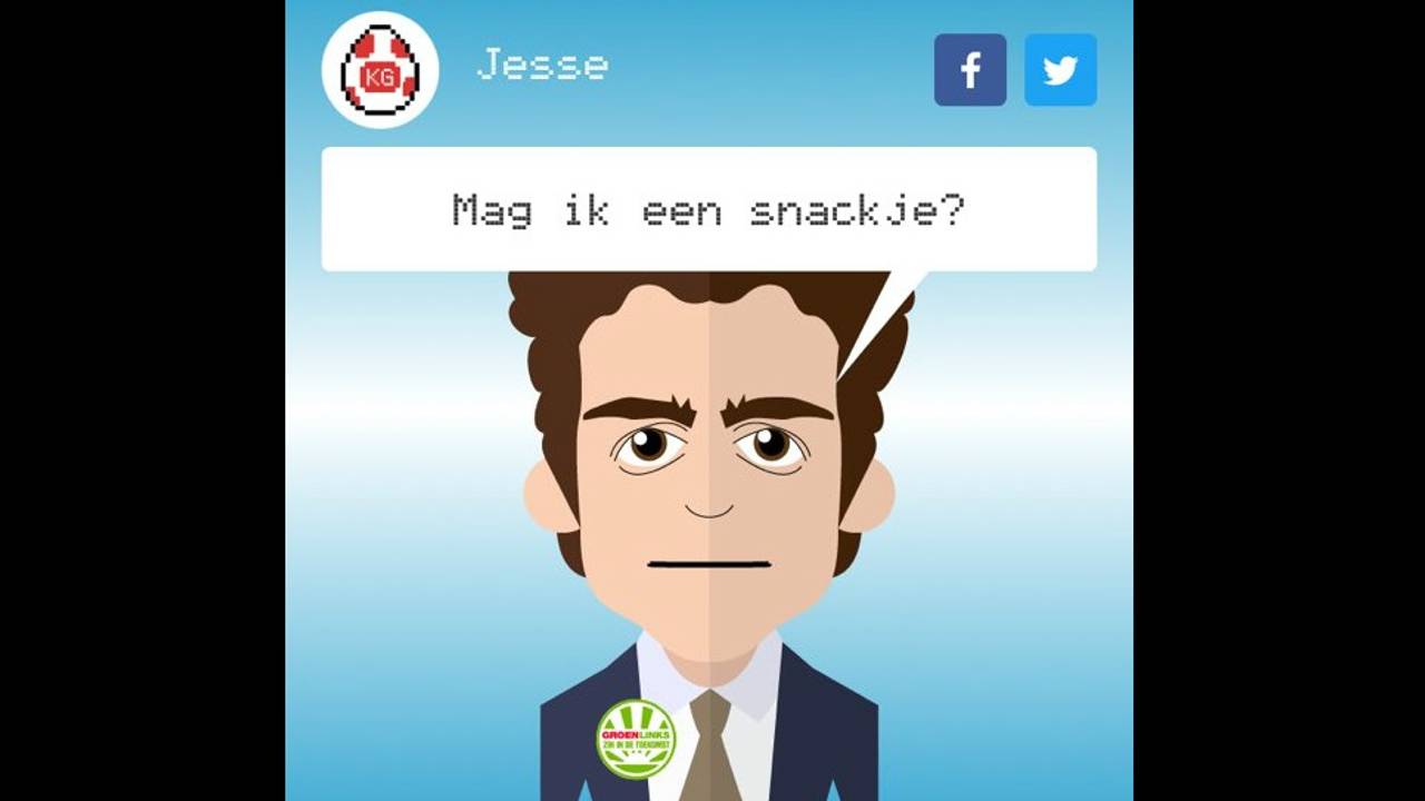 Jesse Klaver kan op z'n tijd best een snackje gebruiken (Foto: Kamergotchi)