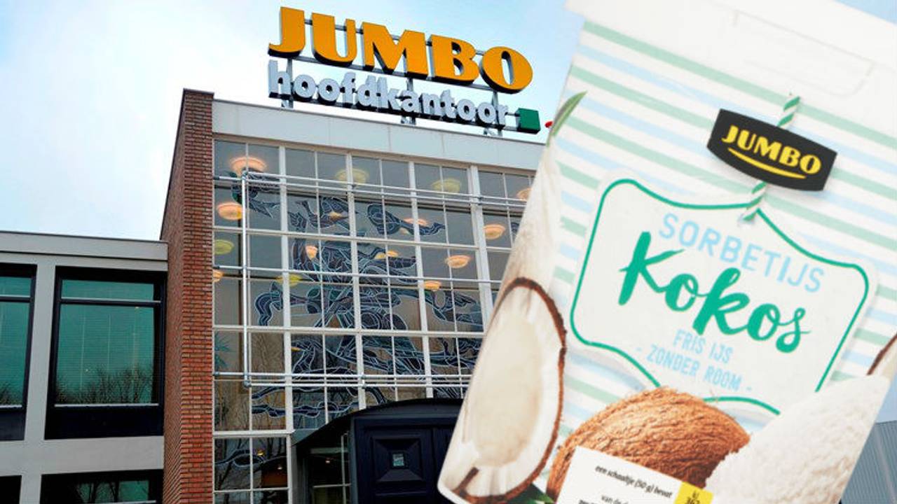Het kokosijs van Jumbo is uit de schappen gehaald.