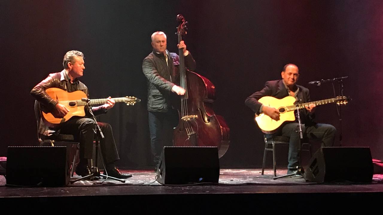 Rosenberg Trio tijdens aan het repeteren in De Cacaofabriek in Helmond.