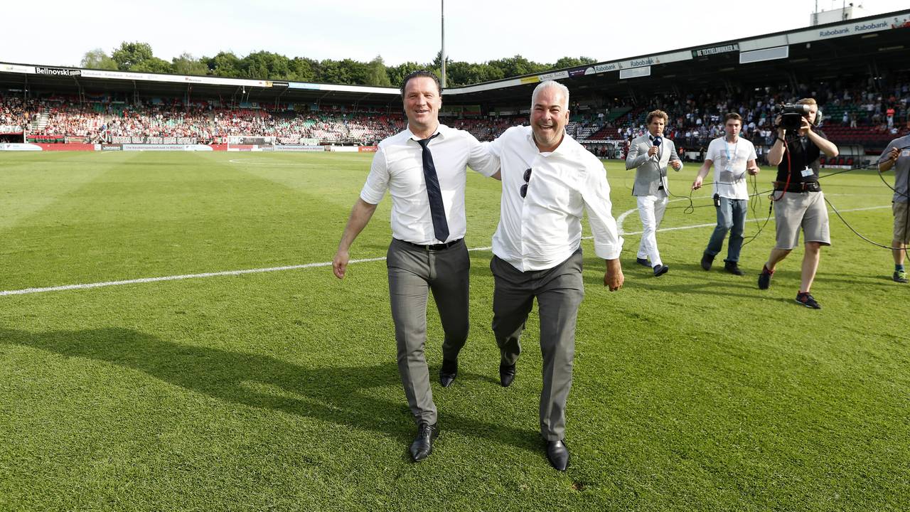Stijn Vreven en Hans Smulders na de promotie (foto: VI Images).