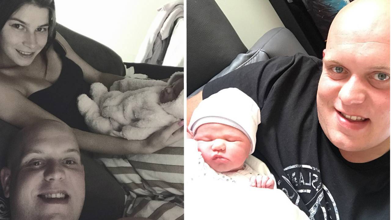 Trotse papa Michael van Gerwen (Foto's: Instagram @mvg180)