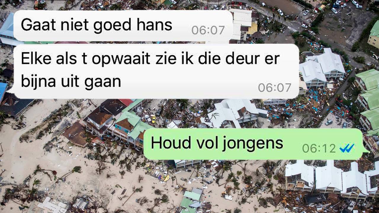 Stiefvader Hans probeert Kevin via WhatsApp door orkaan Irma te helpen