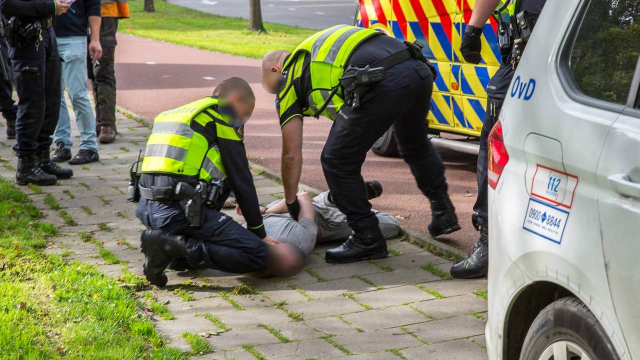 De man is aangehouden (Foto: Christian Traets)