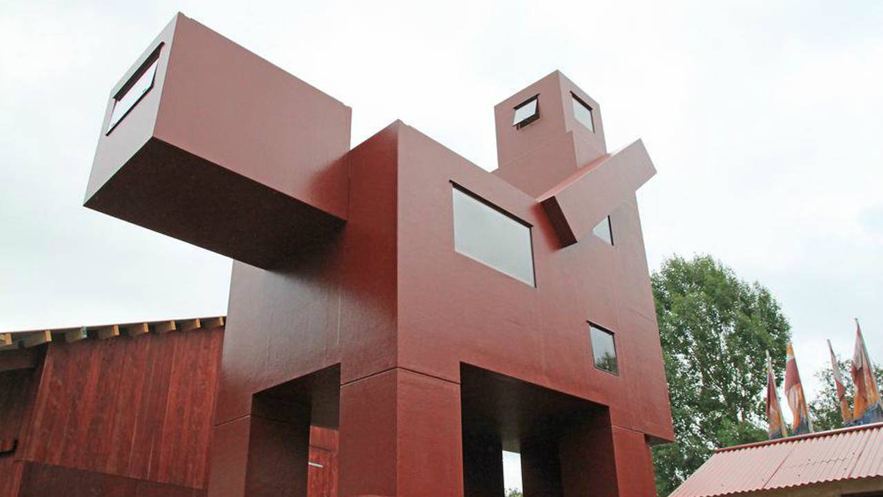 Het kunstwerk 'Domestikator' (Foto Twitter: @atelierlieshout)