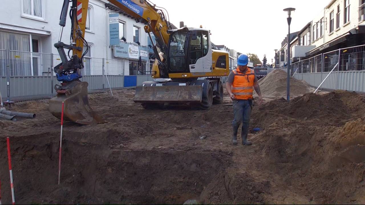 Sporen gevonden van Romeins badhuis in Cuijk, vermoedelijk uit eerste eeuw  (Foto: Alice van der Plas)