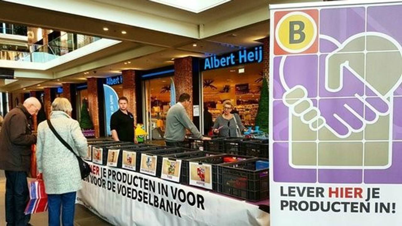 Een inzamelpunt bij de actie in 2016. Foto: Omroep Brabant