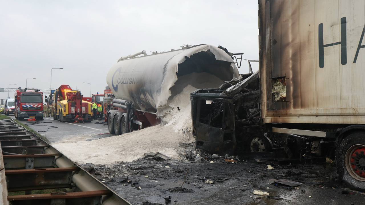 De A29 is weer open na het ongeluk. Foto: MediaTV