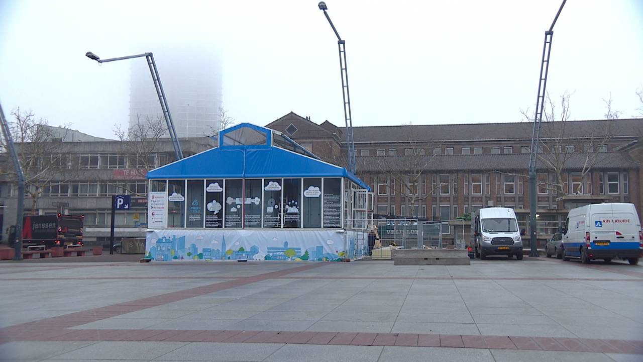 Het 'glazen huis' met de luchtzuivering in Eindhoven