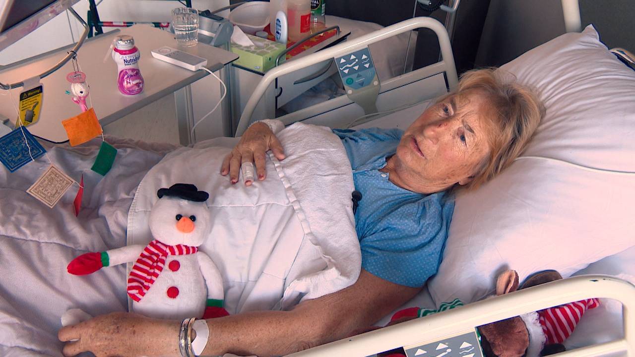 Marga Dikken viert kerst in het ziekenhuisbed in Roosendaal.