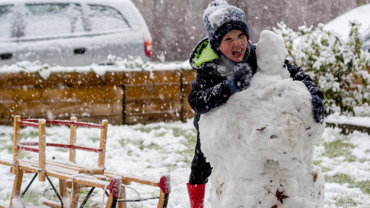 Sneeuwpret (foto: Arno Jansen uit Breda)