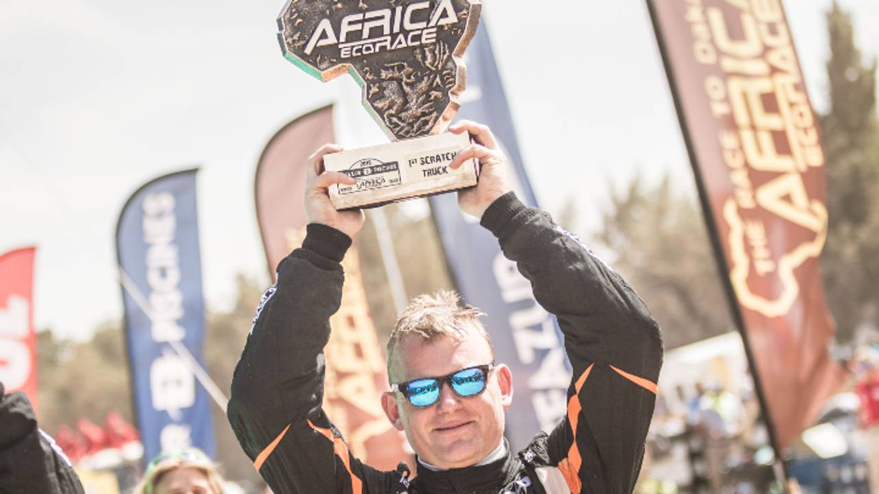 Gerard de Rooy bij de finish.