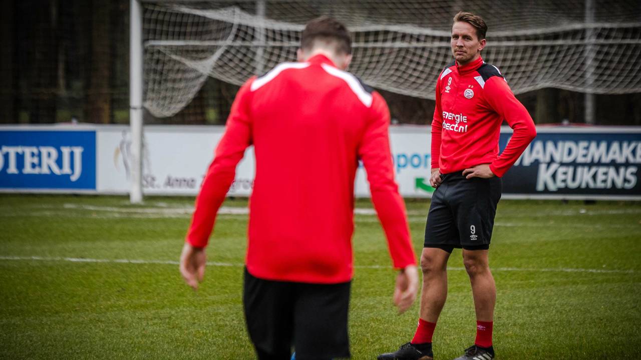 Luuk de Jong was het gesprek van de dag op de training