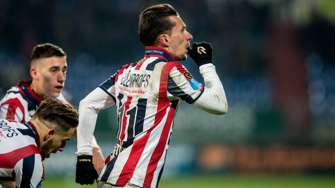 Jordy Croux maakte de 3-0 voor Willem II tegen VVV (foto: VI Images).