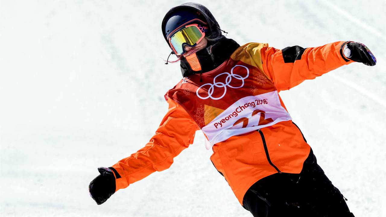 Cheryl Maas in actie in Pyeongchang. (Foto: ANP)