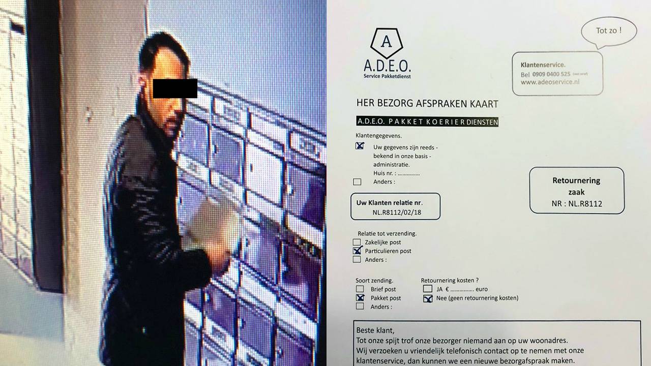 De folder en de man die de formulieren bezorgde (foto: Bart Jansen).