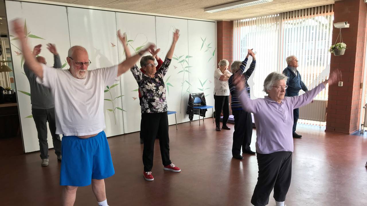 Voor de laatste keer sportten de oud-medewerkers van DAF samen.