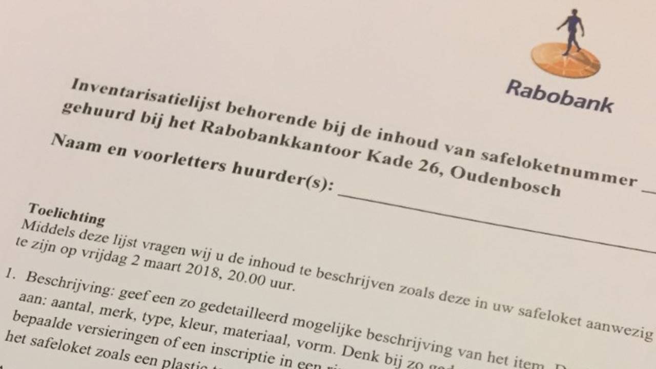 Klanten kregen dinsdag een brief met uitleg en een inventarisatielijst
