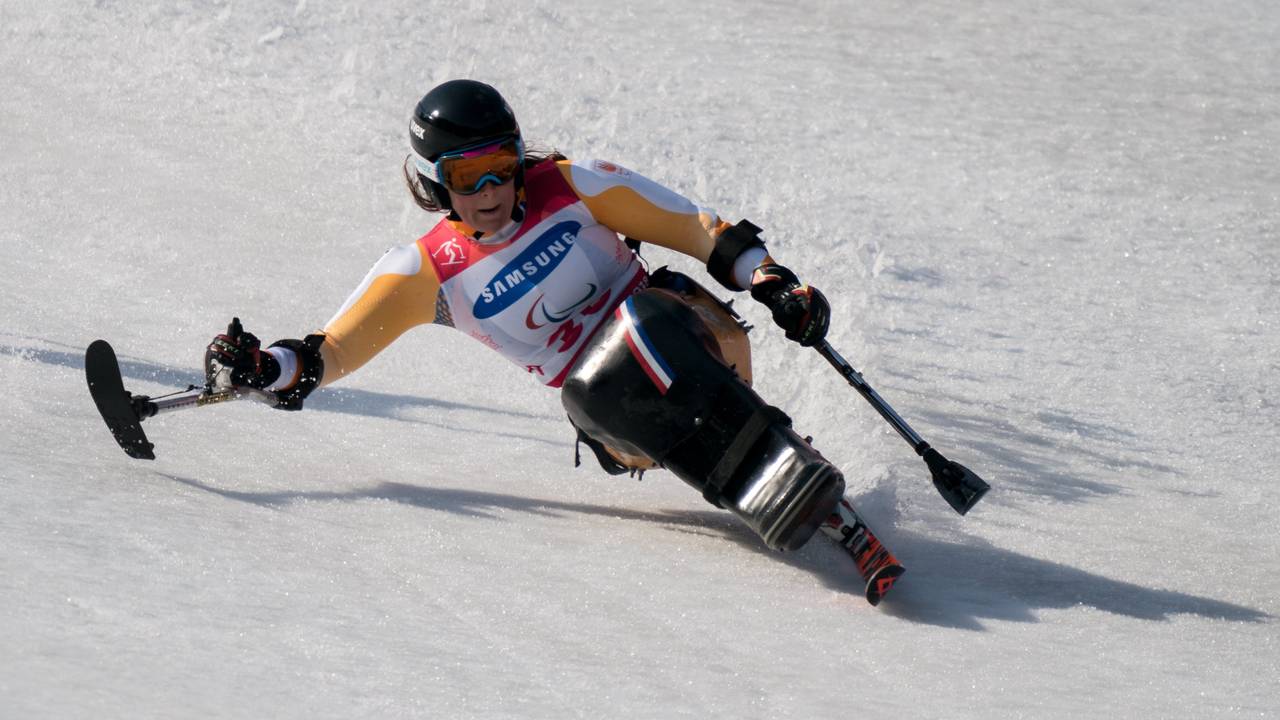 Linda van Impelen in actie op de Paralympische Spelen. (Foto: ANP)