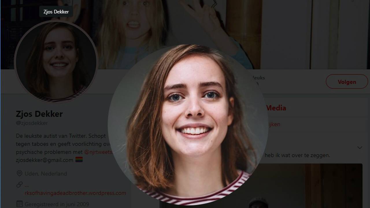 Zjos Dekker uit Uden vraagt via haar Twitteraccount aandacht en begrip voor autisme.