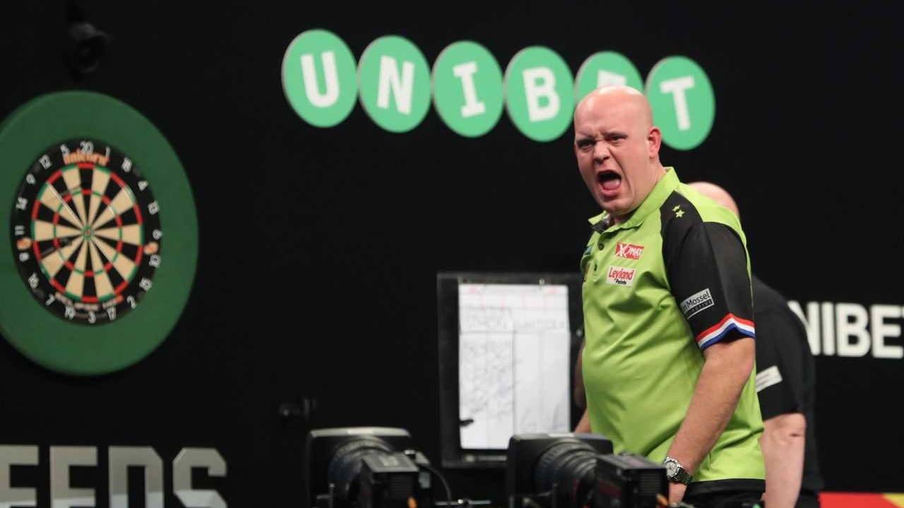 Van Gerwen speelt donderdagavond tegen Van Barneveld (PDC).