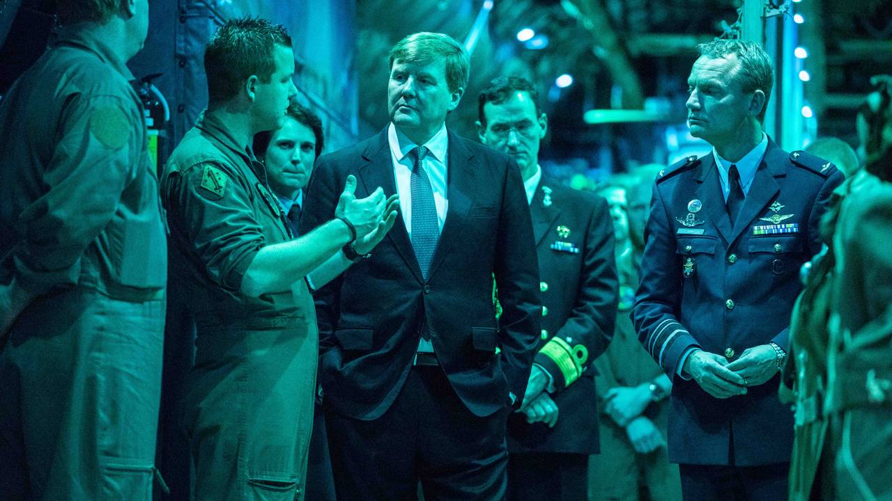 Het werkbezoek van de koning (foto: communicatie Vliegbasis Eindhoven)