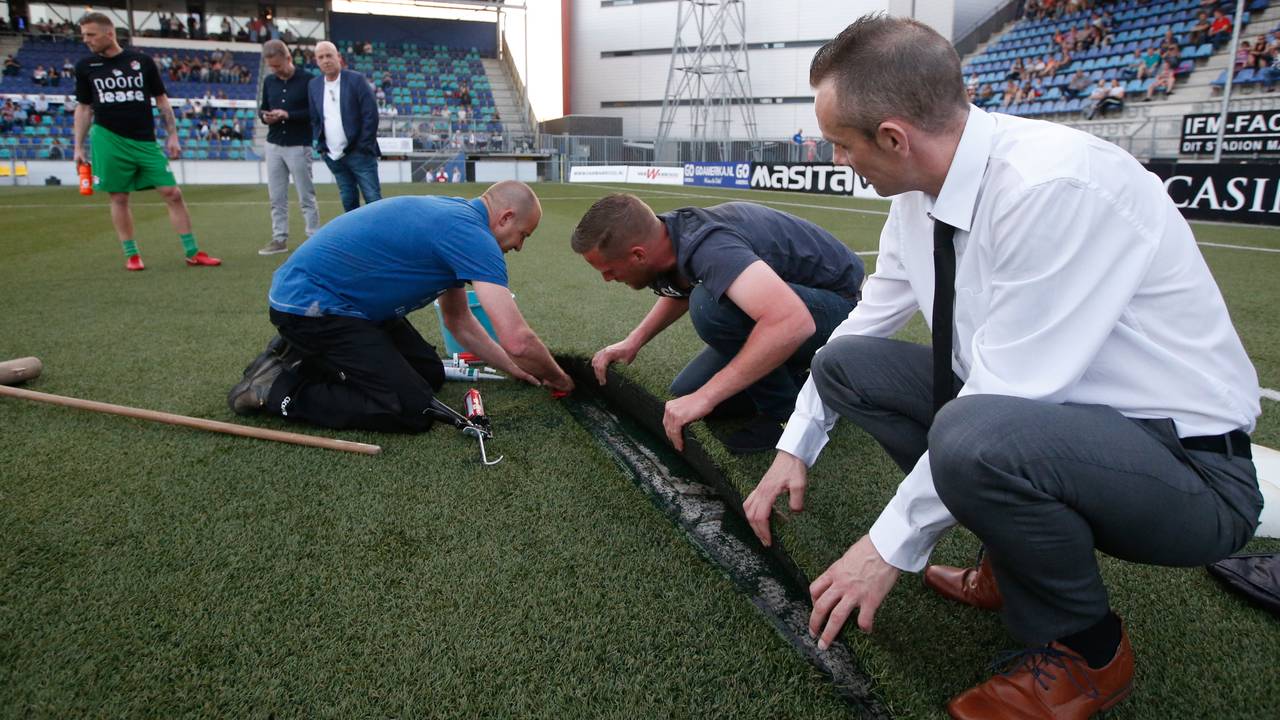 Het veld werd vrijdagavond gemaakt (foto: OrangePictures).