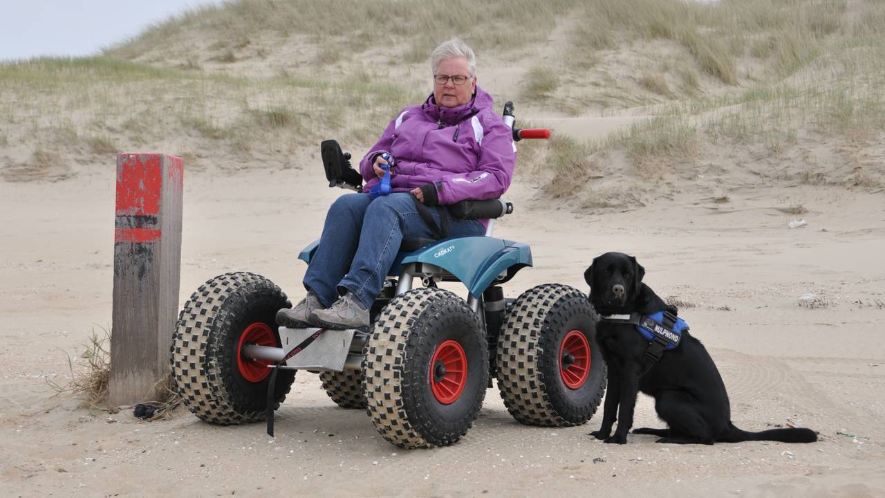 Ans van de Snepscheut met haar hond Vaillant.