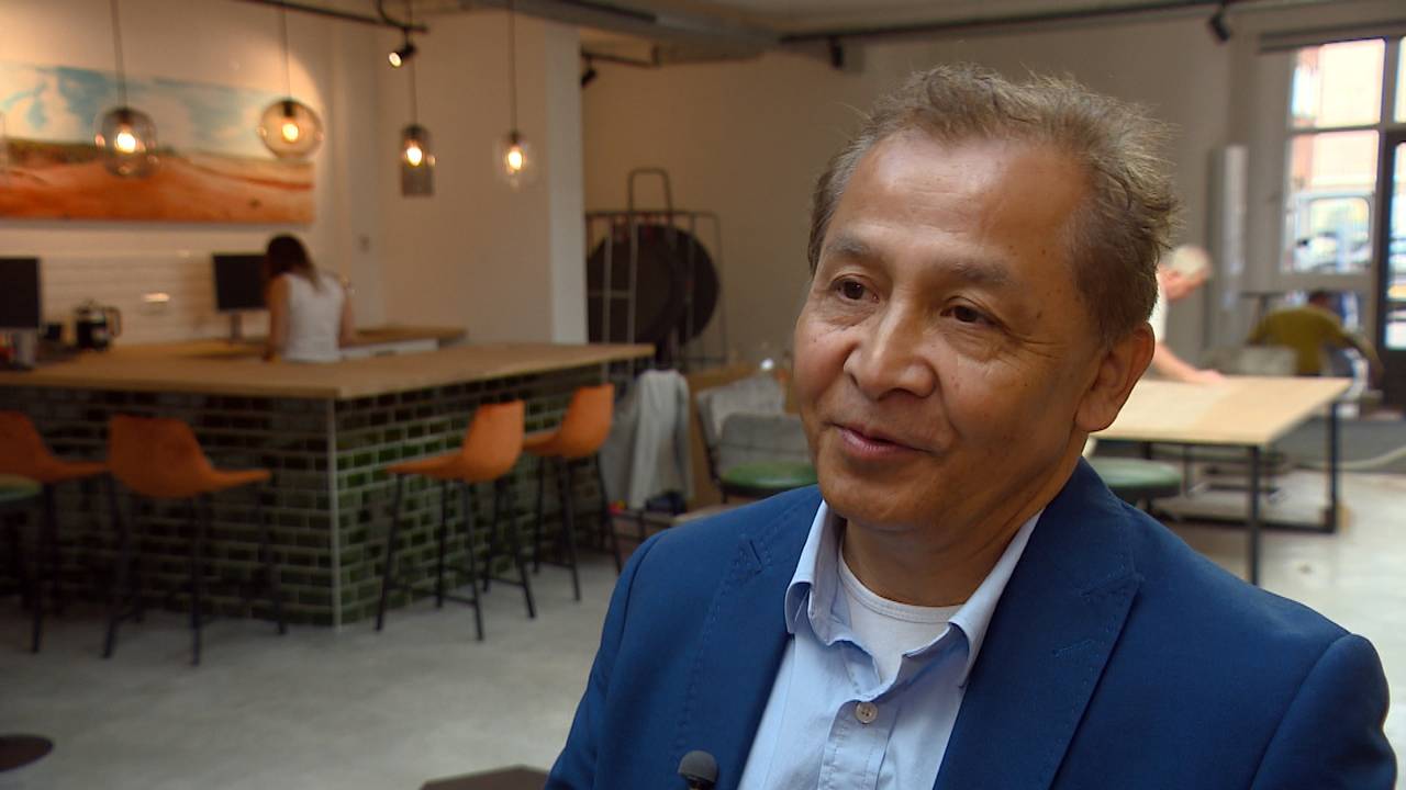 Walter Franz in zijn nieuwe bedrijf.