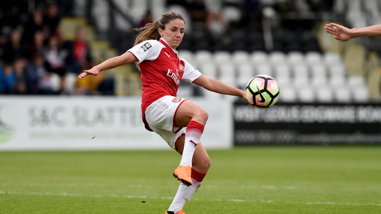 Daniëlle van de Donk blijft ook de komende jaren te bewonderen bij Arsenal. (Foto: VI Images)