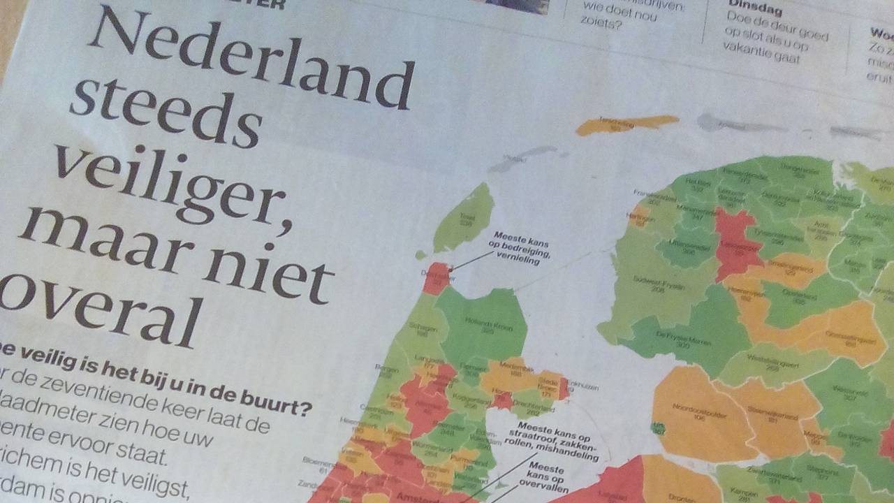 De AD Misdaadmeter verscheen zaterdag in de krant.