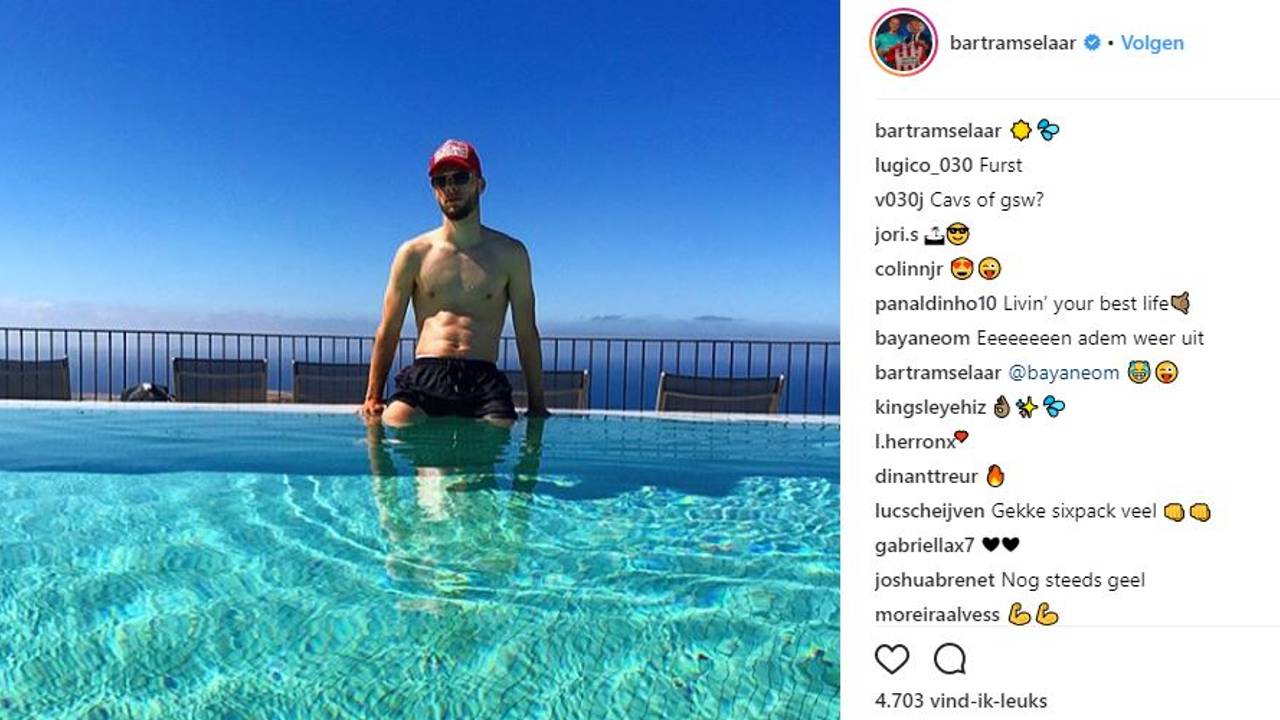 Screenshot Instagram-pagina Bart Ramselaar