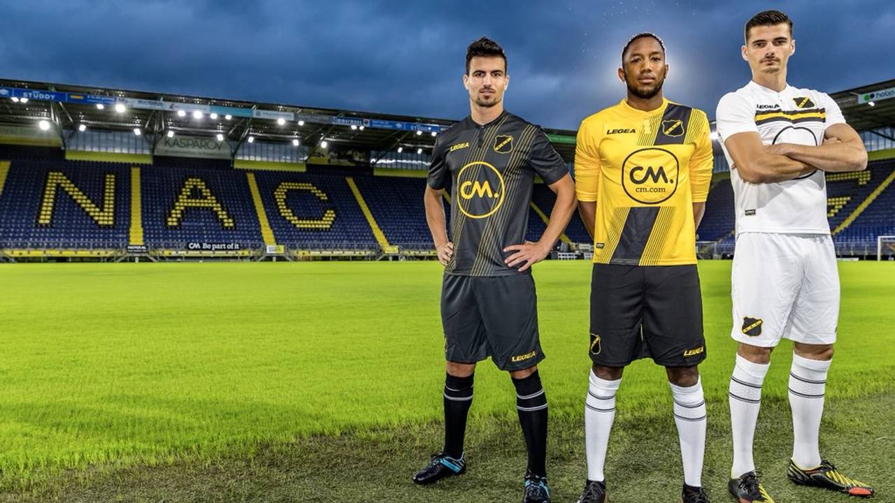 De drie nieuwe tenues van NAC Breda (foto: @NAC).