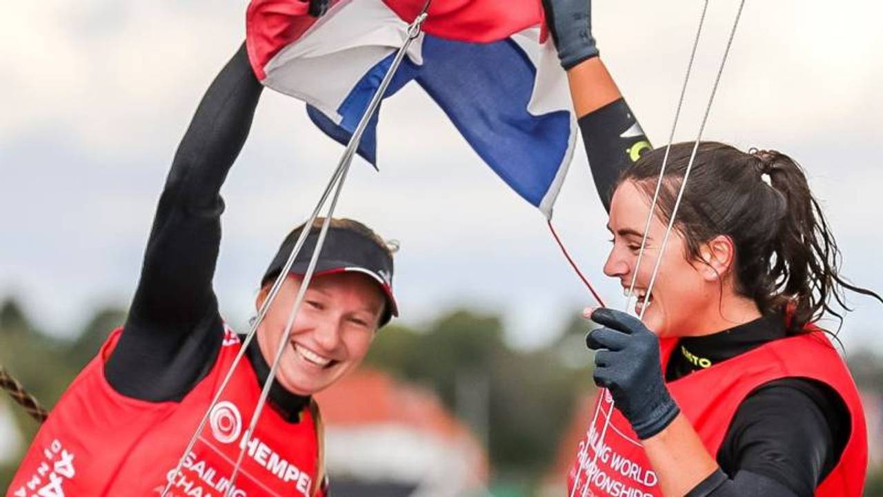 Zeilsters Annemiek Bekkering en Annette Duetz pakken wereldtitel in Aarhus (Foto: Watersportbondverbond)