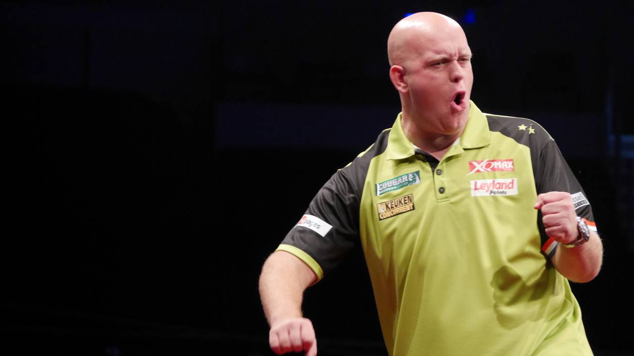 Michael van Gerwen in actie in Melbourne. Foto: PDC/Ian Curry